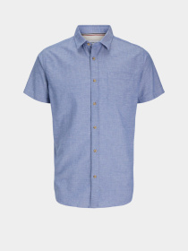 Сорочка повсякденна JACK & JONES модель 12268993_Ensign Blue Сорочка повсякденна JACK & JONES модель 12268993_Ensign Blue Фото