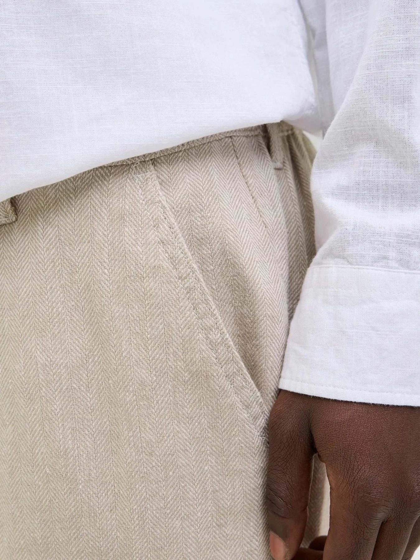 Брюки повседневные JACK & JONES модель 12269371_Crockery Herringbone Фото