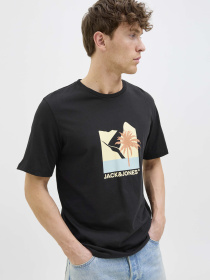 Футболка JACK & JONES модель 12269416_Black Футболка JACK & JONES модель 12269416_Black Фото