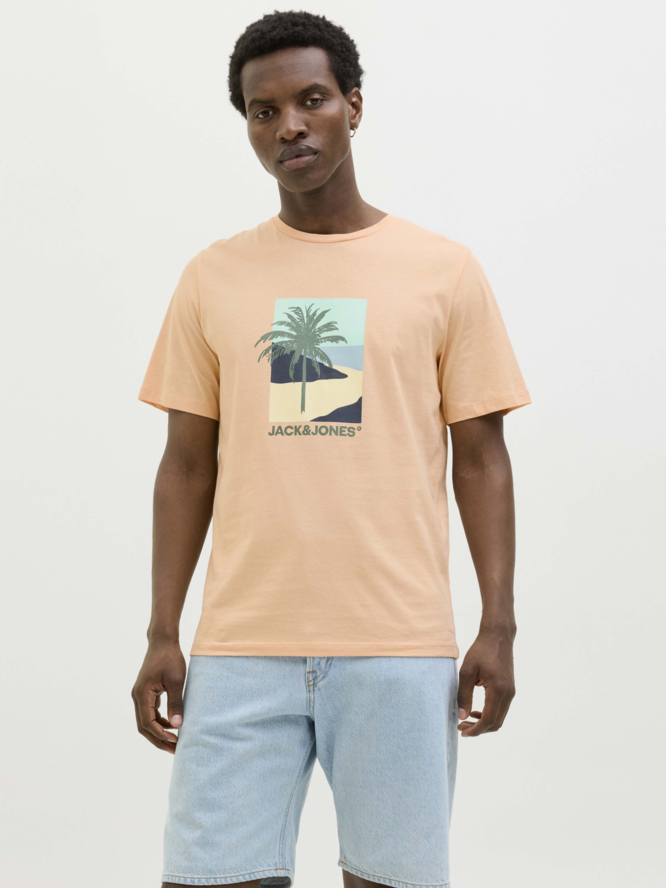 Футболка JACK & JONES модель 12269416_Peach Parfait Футболка JACK & JONES модель 12269416_Peach Parfait Фото