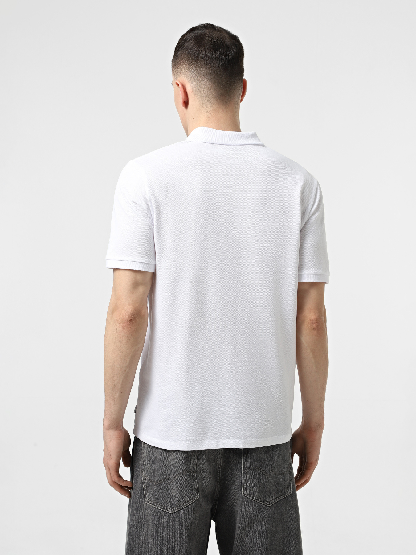 Поло JACK & JONES модель 12270150_White Поло JACK & JONES модель 12270150_White Фото