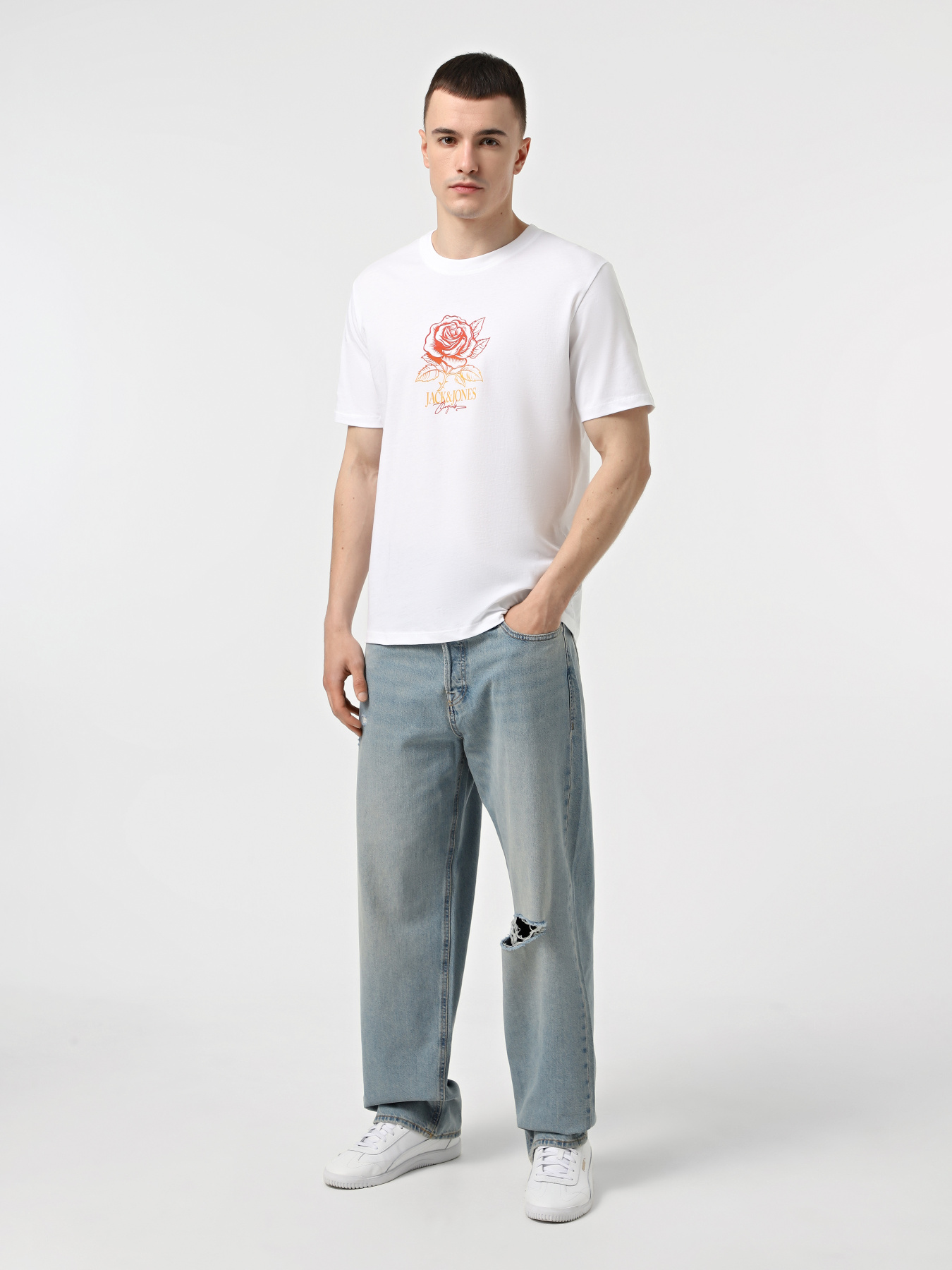 Широкие джинсы JACK & JONES модель 12272278_Blue Denim Фото