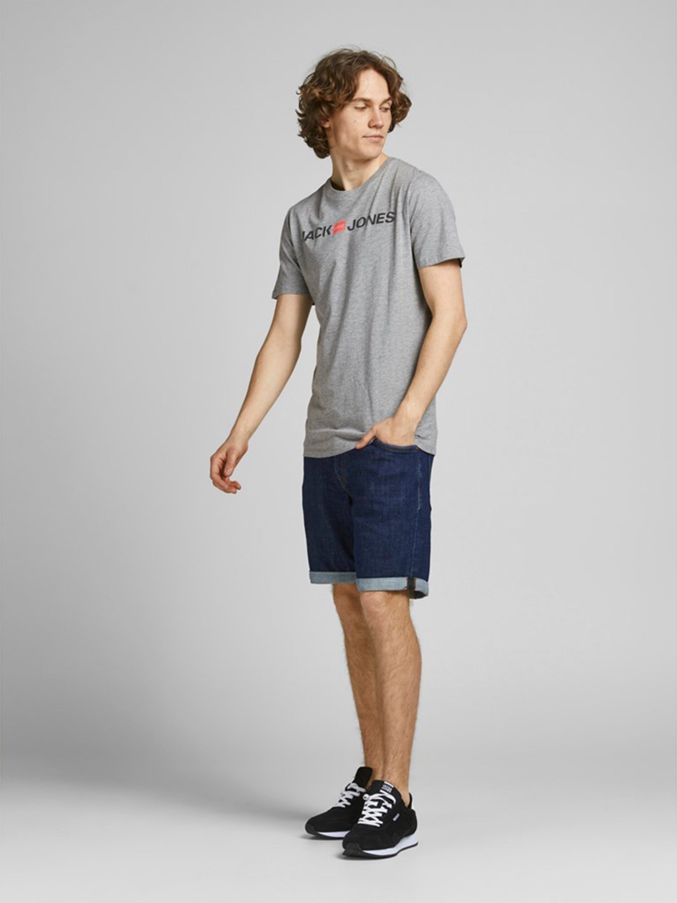 Футболка JACK & JONES модель 12137126_Light Grey Melange Фото