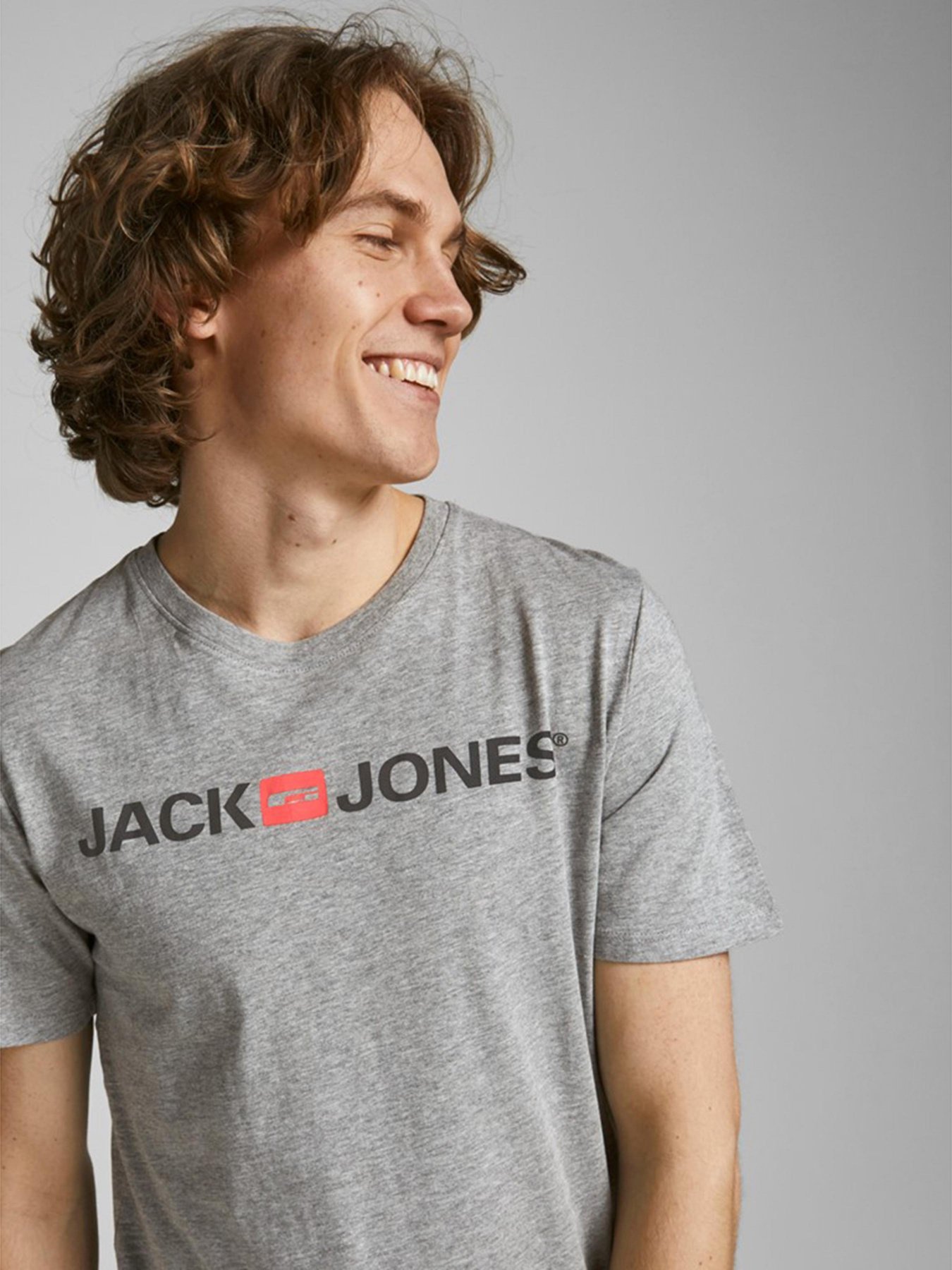 Футболка JACK & JONES модель 12137126_Light Grey Melange Фото