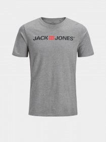 Футболка JACK & JONES модель 12137126_Light Grey Melange Фото