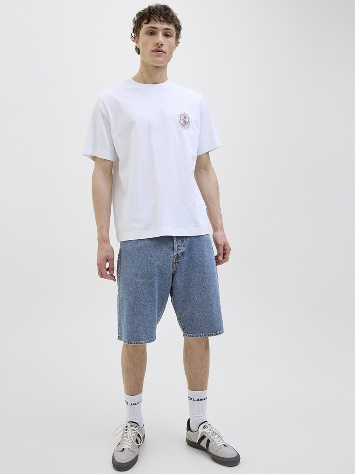 Шорты джинсовые JACK & JONES модель 12272551_Blue Denim Фото