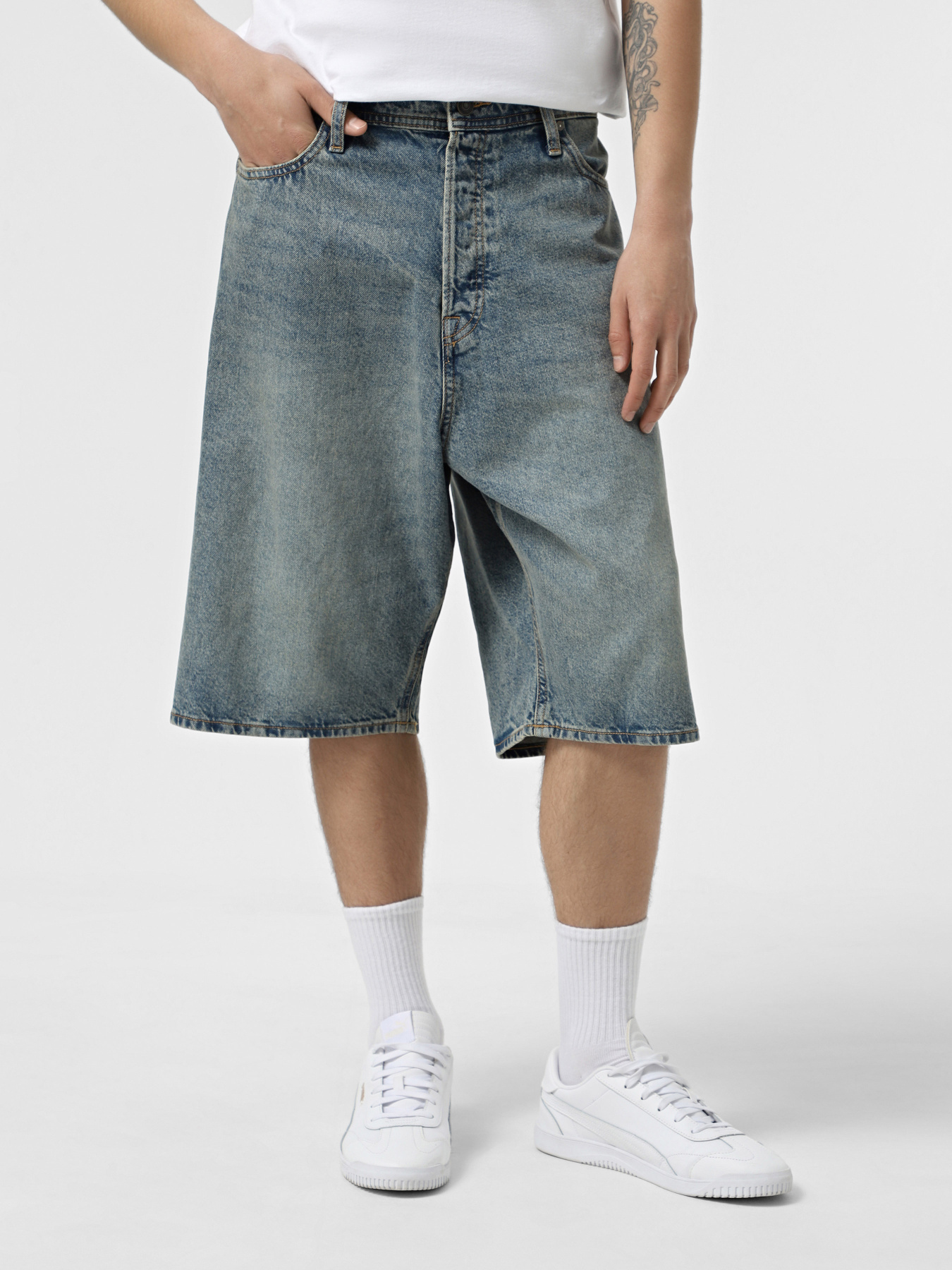 Джинсовые шорты JACK & JONES модель 12272552_Blue Denim Фото