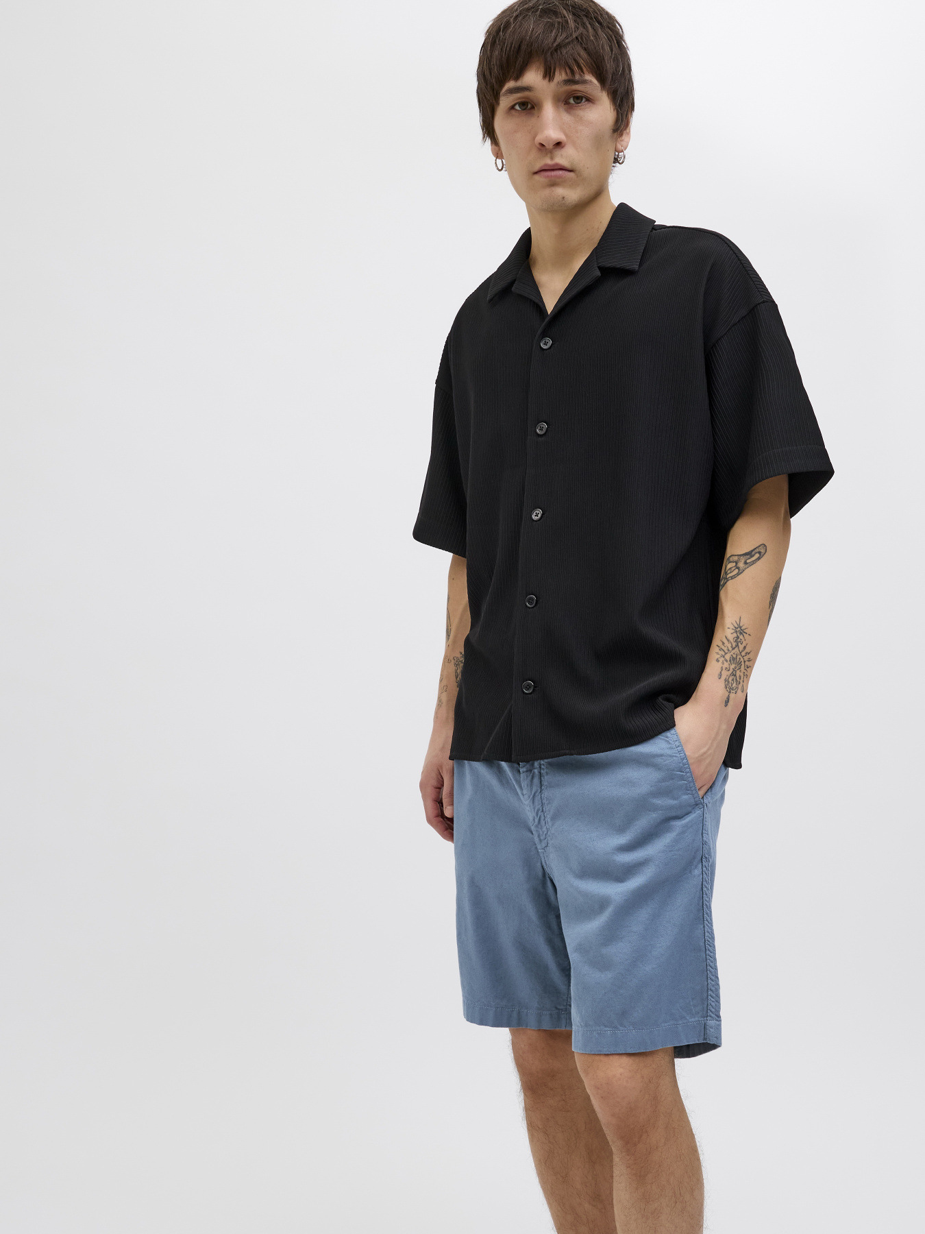 Повседневные шорты JACK & JONES модель 12274968_Blue Mirage Повседневные шорты JACK & JONES модель 12274968_Blue Mirage Фото