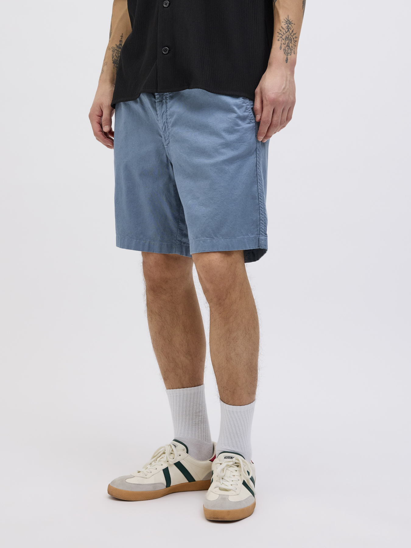 Повседневные шорты JACK & JONES модель 12274968_Blue Mirage Повседневные шорты JACK & JONES модель 12274968_Blue Mirage Фото