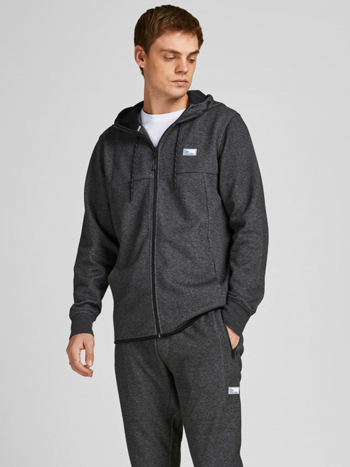 Худі та світшоти JACK & JONES модель 12204926_Dark Grey Melange Фото