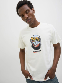 Футболка JACK & JONES модель 12276247_Antique White Футболка JACK & JONES модель 12276247_Antique White Фото