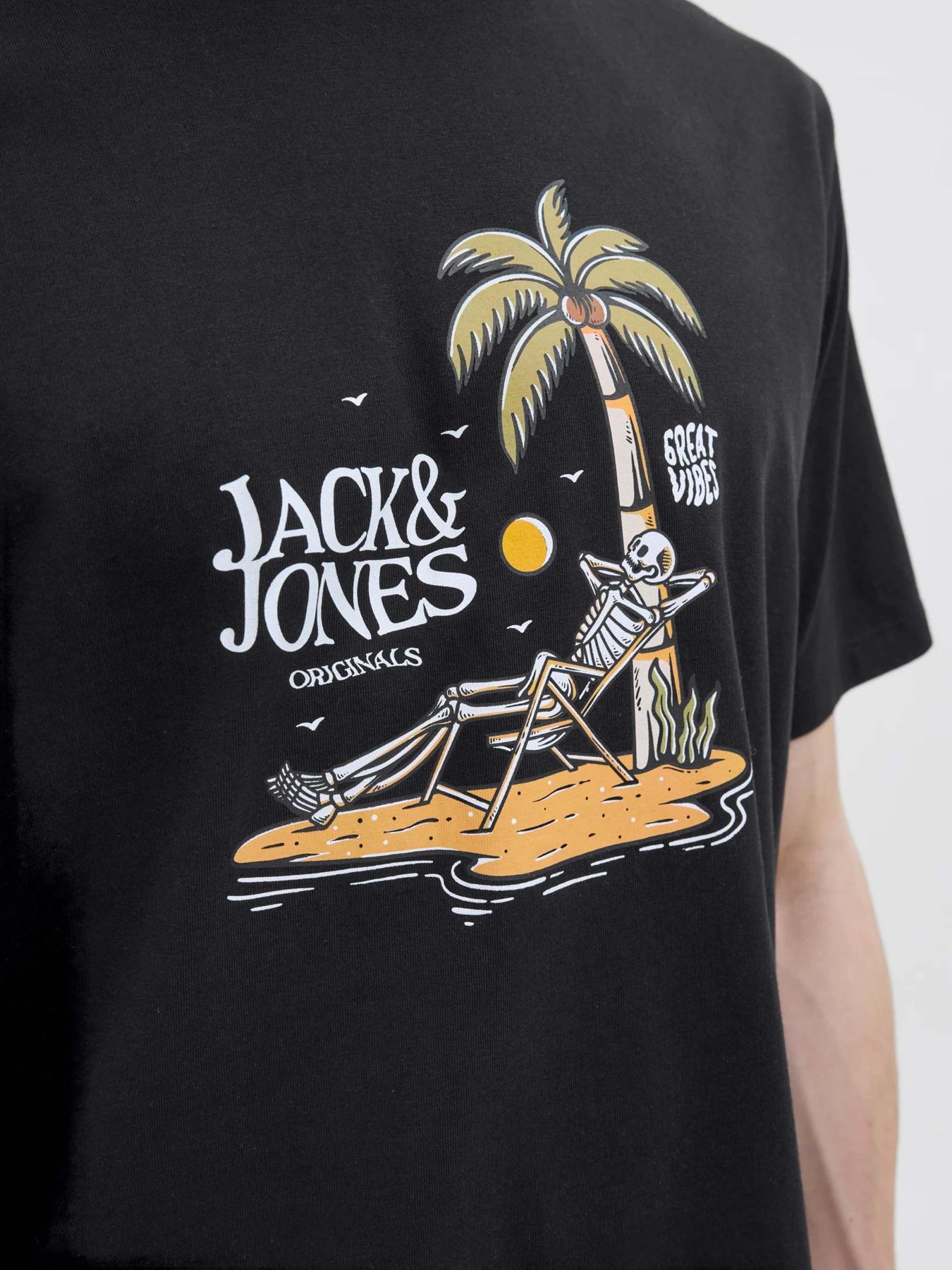 Футболка JACK & JONES модель 12276247_Black Футболка JACK & JONES модель 12276247_Black Фото