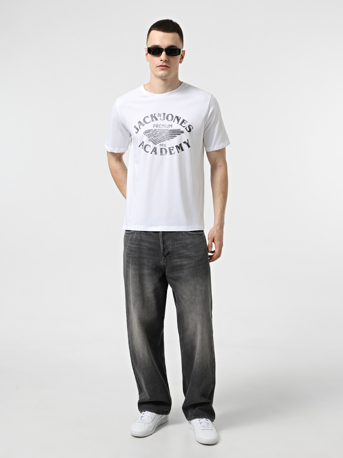 Футболка JACK & JONES модель 12276650_White Футболка JACK & JONES модель 12276650_White Фото