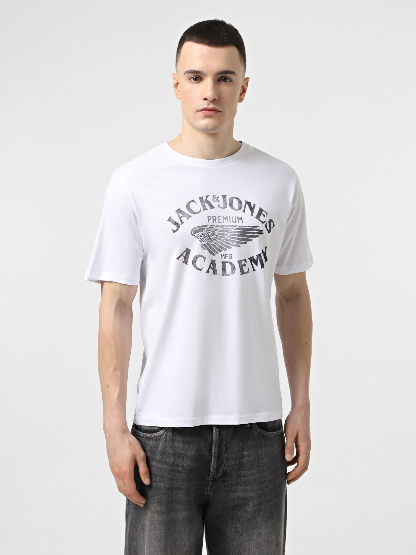 Футболка JACK & JONES модель 12276650_White Футболка JACK & JONES модель 12276650_White Фото