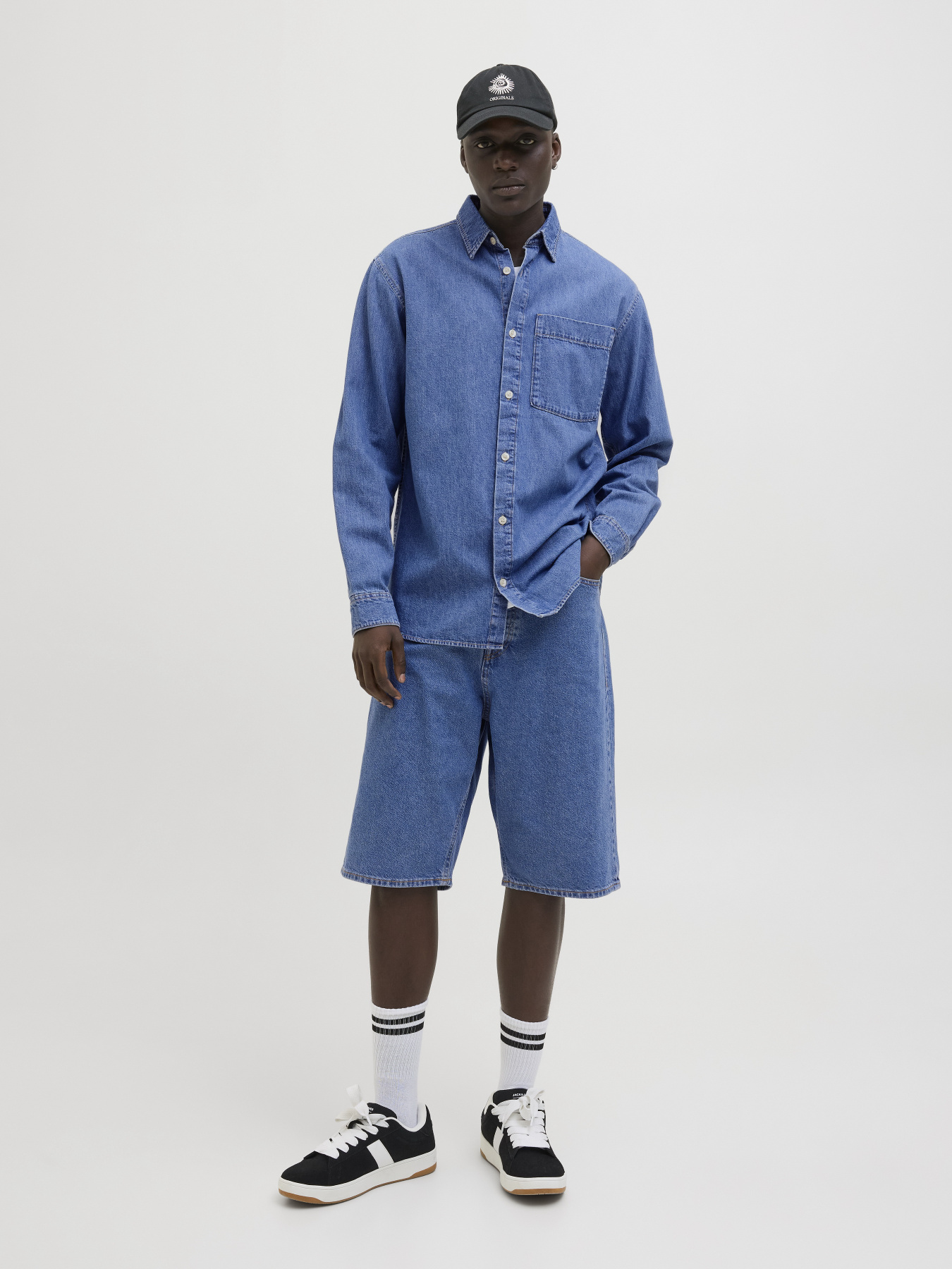 Шорты джинсовые JACK & JONES модель 12278463_Blue Denim SQ 731 Фото