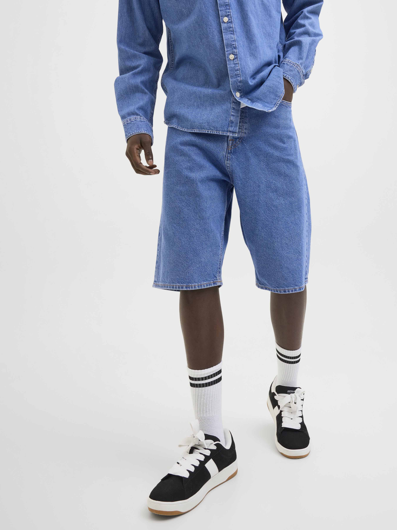 Шорты джинсовые JACK & JONES модель 12278463_Blue Denim SQ 731 Фото