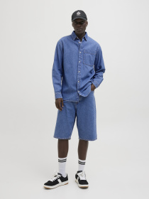 Шорты джинсовые JACK & JONES модель 12278463_Blue Denim SQ 731 Фото