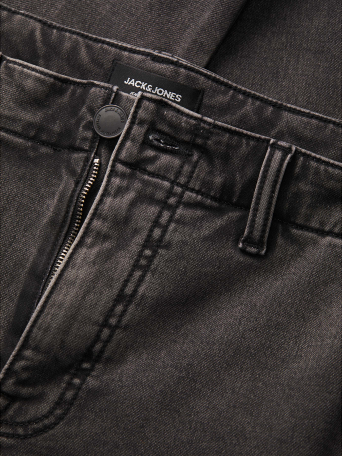 Зауженные джинсы JACK & JONES модель 12269597_Black Denim MF 002 Фото