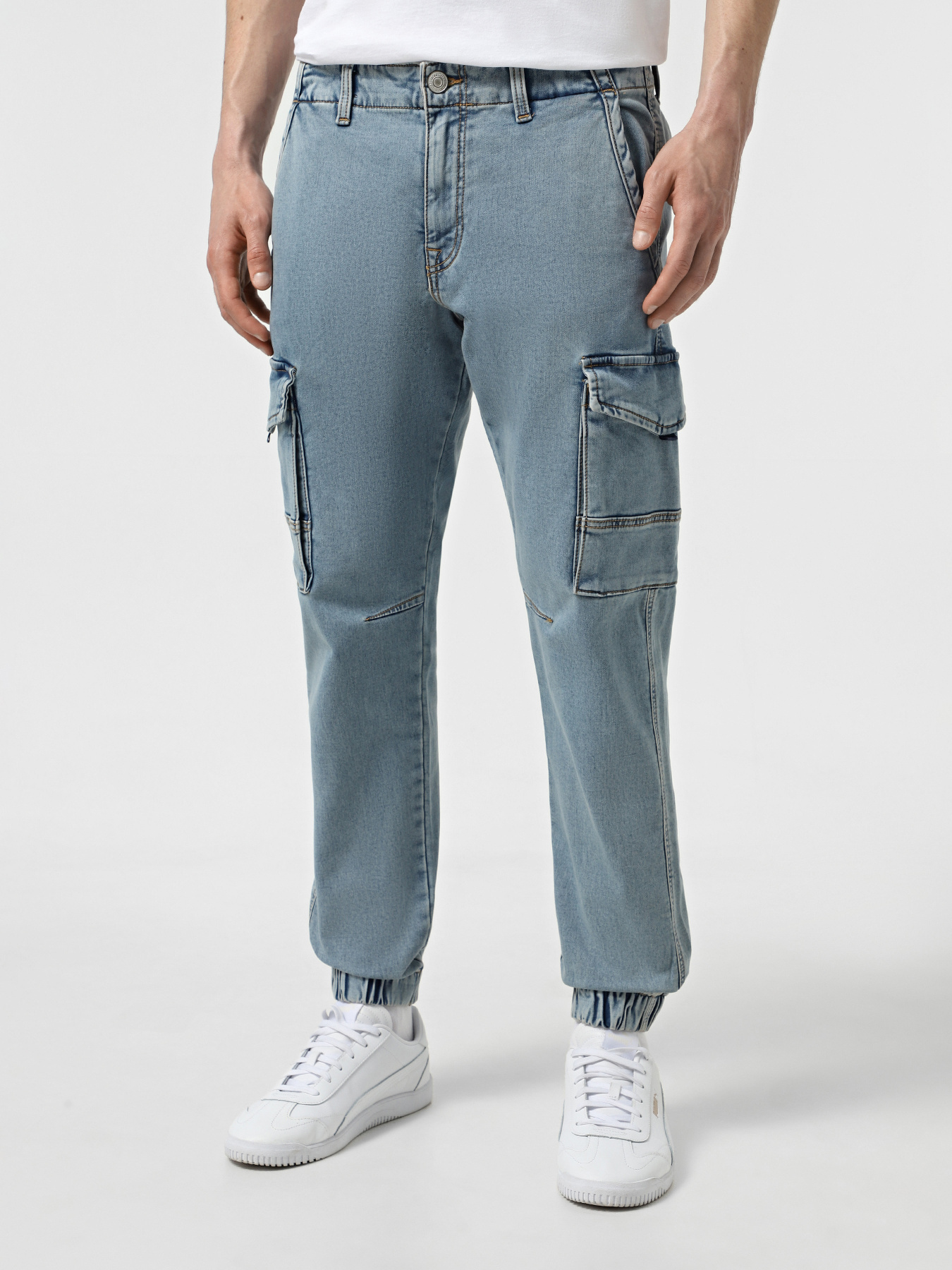 Зауженные джинсы JACK & JONES модель 12269597_Blue Denim MF 001 Фото