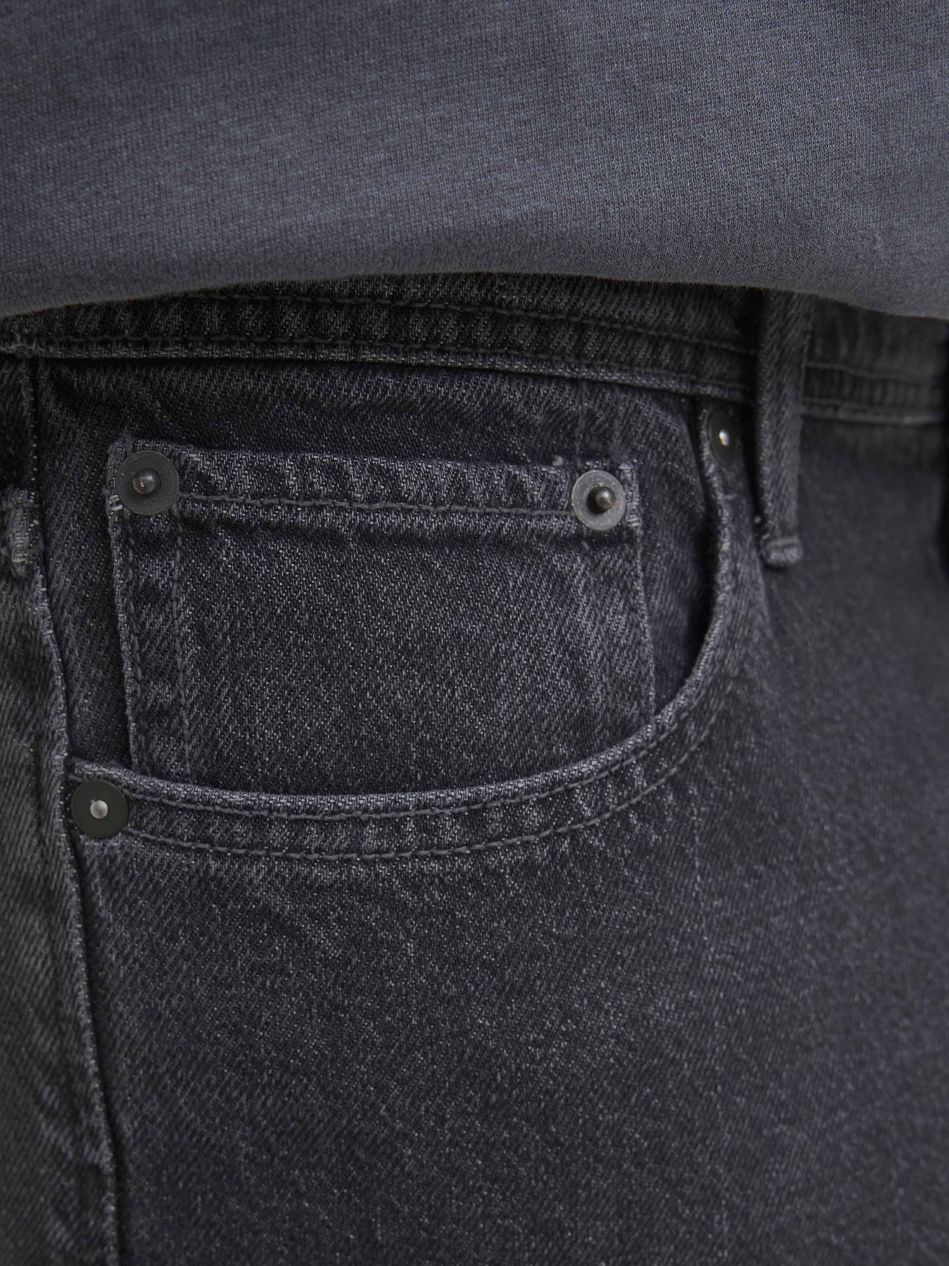 Шорты джинсовые JACK & JONES модель 12278463_Black Denim SQ 737 Фото