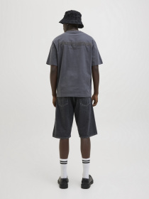 Шорты джинсовые JACK & JONES модель 12278463_Black Denim SQ 737 Фото