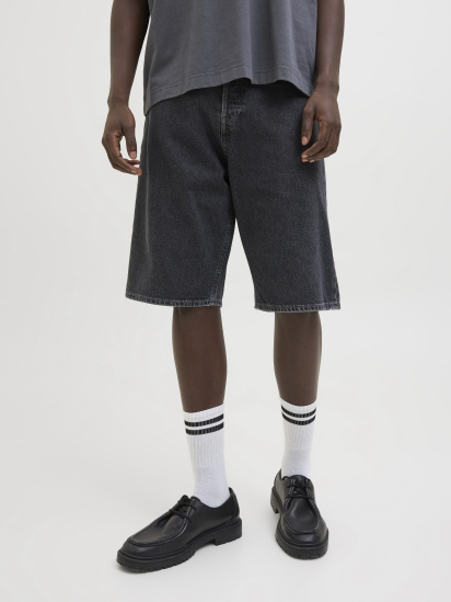 Шорти джинсові JACK & JONES модель 12278463_Black Denim SQ 737 - фото