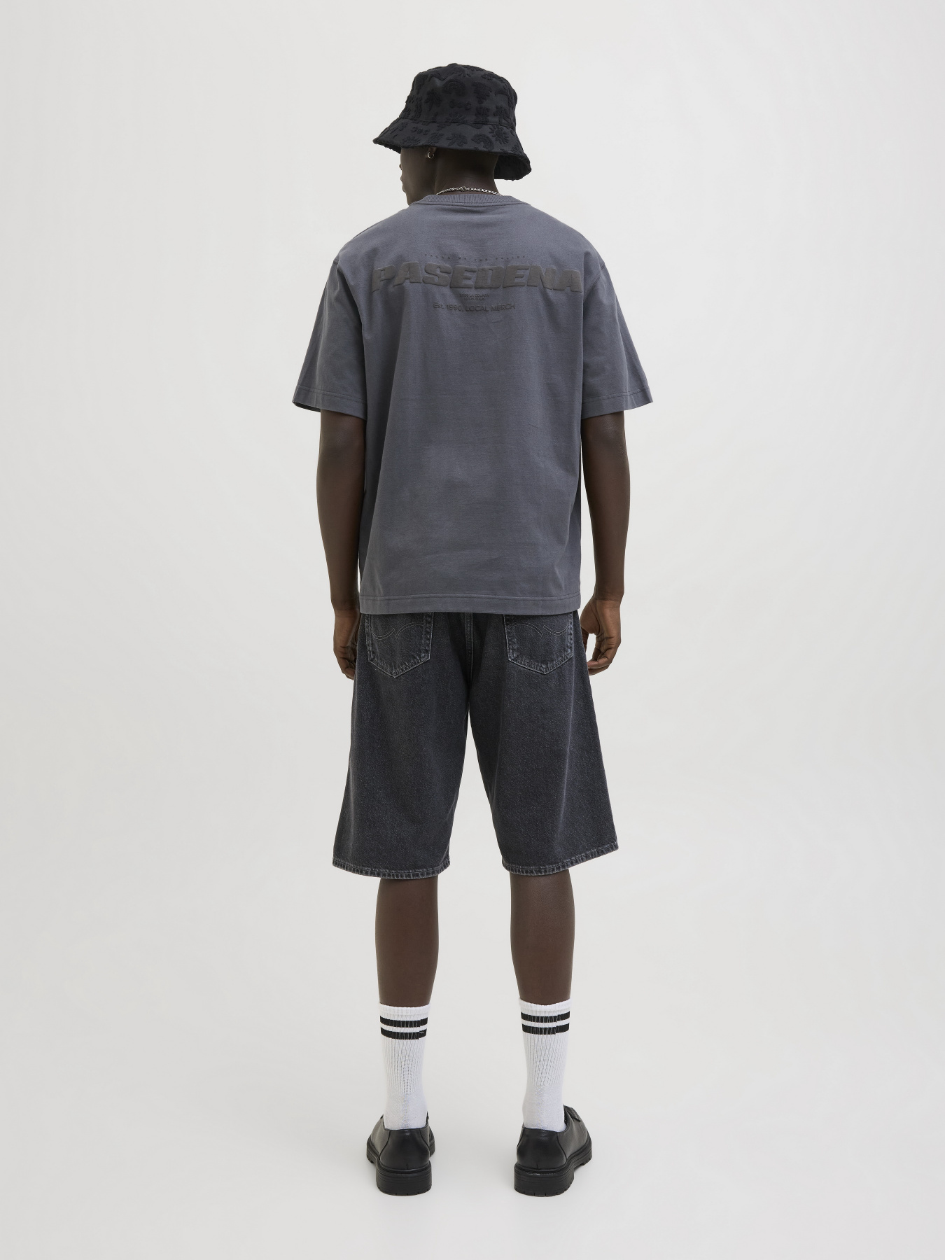 Джинсовые шорты JACK & JONES модель 12278463_Black Denim SQ 737 Фото