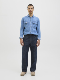 Широкие джинсы JACK & JONES модель 12278116_Blue Denim Фото