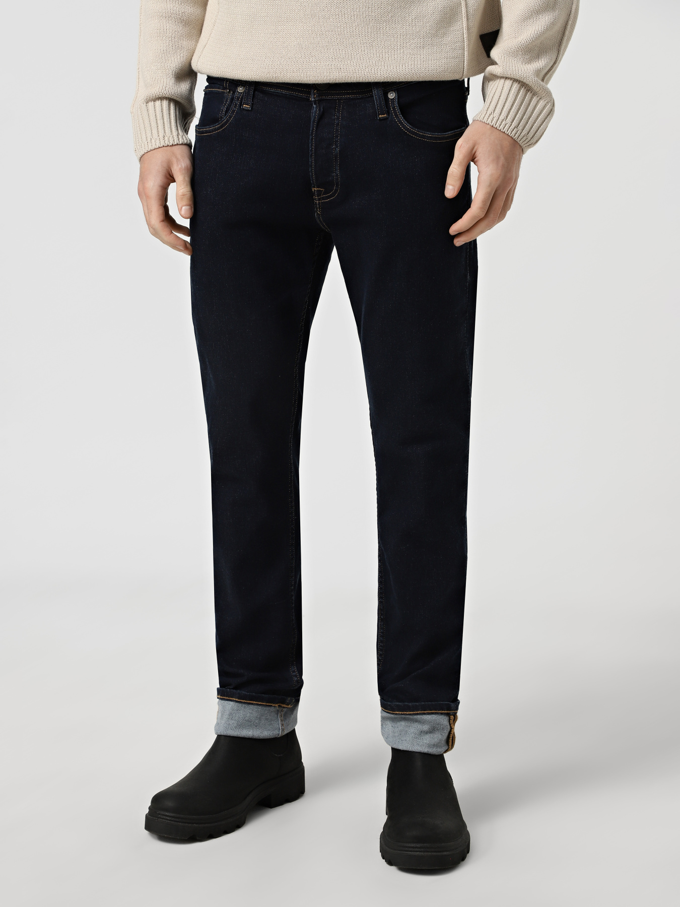 Зауженные джинсы JACK & JONES модель 12278478_Blue Denim Фото