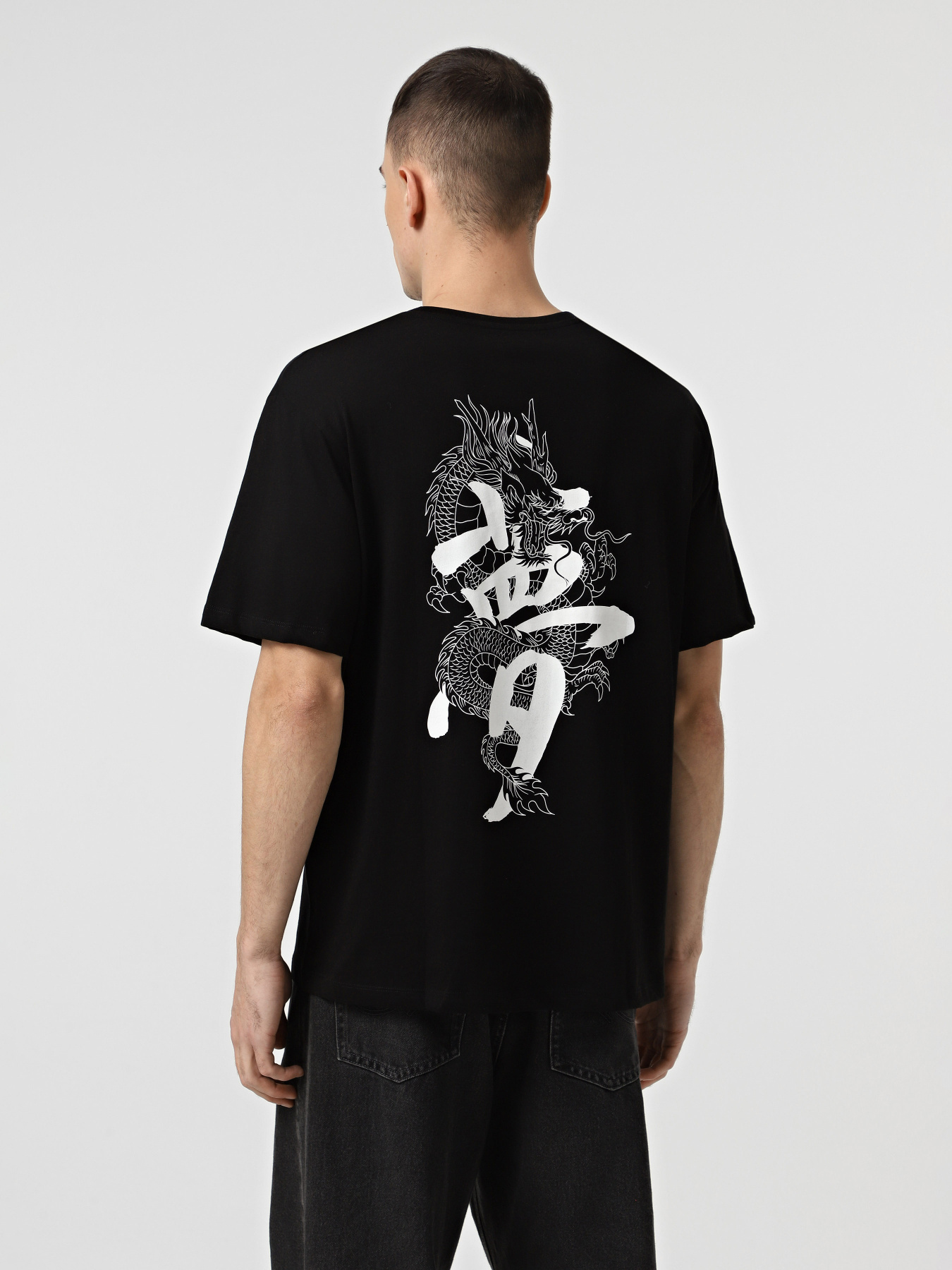 Футболка JACK & JONES модель 12278533_Black w. print from white Фото