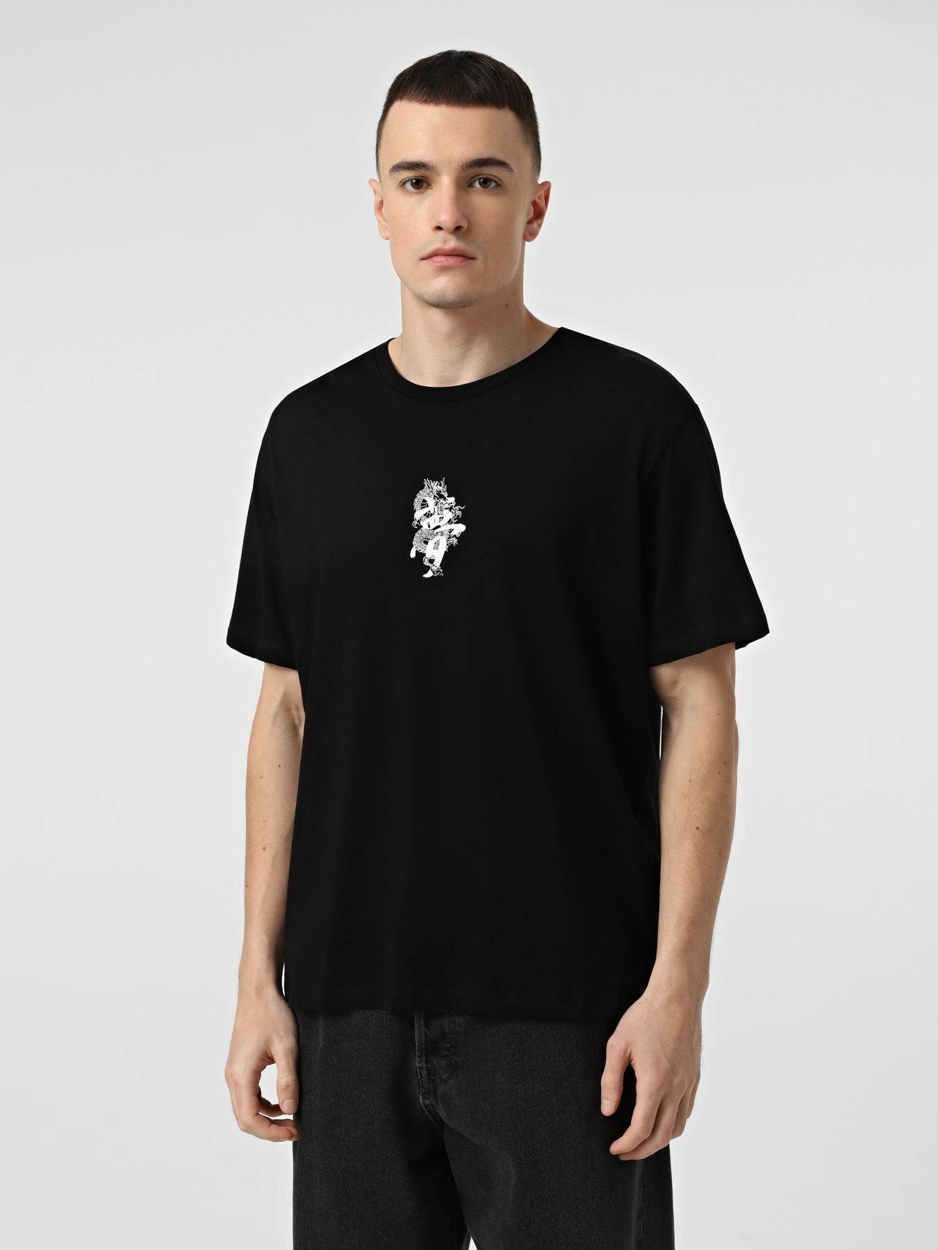 Футболка JACK & JONES модель 12278533_Black w. print from white Фото