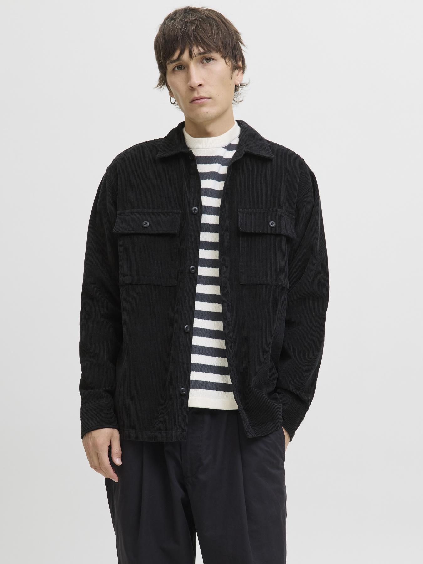 Рубашки JACK & JONES PERFECT CORDUROY OVERSHIRT модель 12278825_Black Фото