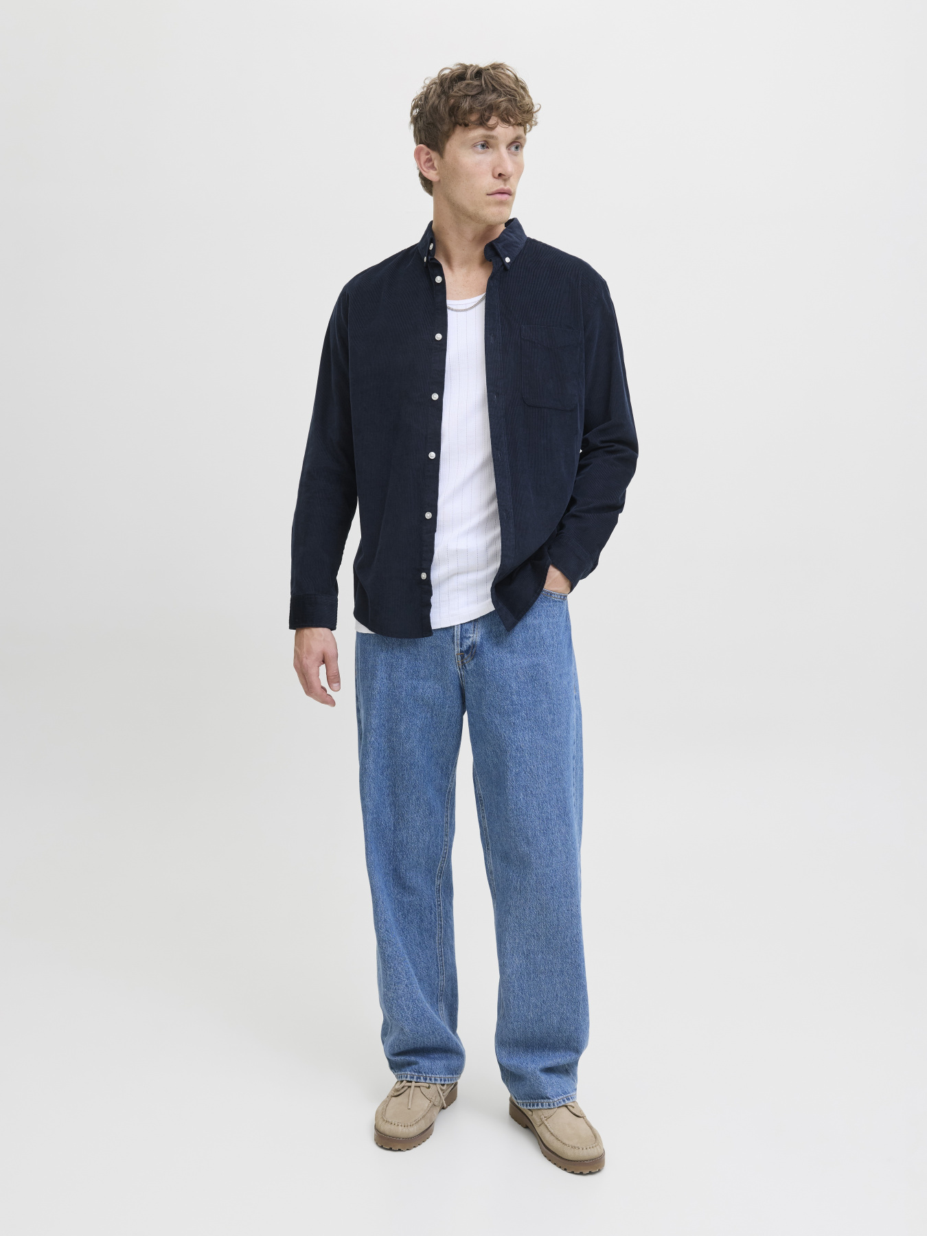 Сорочки JACK & JONES CLASSIC CORD SHIRT модель 12278967_Sky Captain Сорочки JACK & JONES CLASSIC CORD SHIRT модель 12278967_Sky Captain Фото