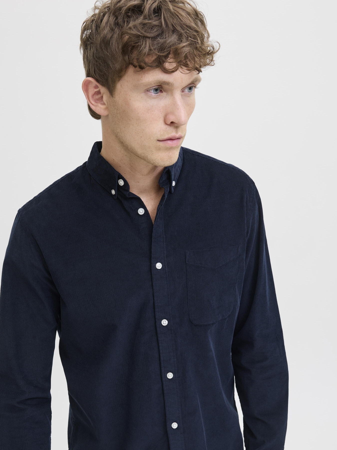 Сорочки JACK & JONES CLASSIC CORD SHIRT модель 12278967_Sky Captain Сорочки JACK & JONES CLASSIC CORD SHIRT модель 12278967_Sky Captain Фото