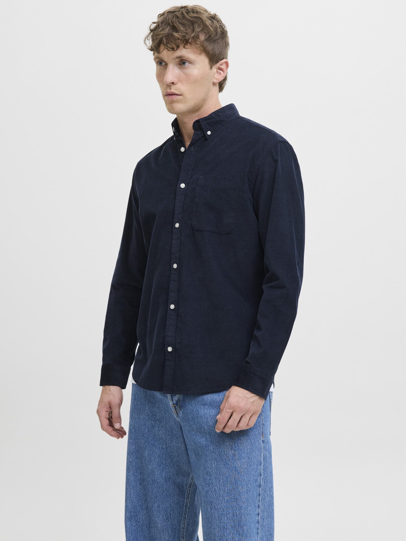 Сорочки JACK & JONES CLASSIC CORD SHIRT модель 12278967_Sky Captain Сорочки JACK & JONES CLASSIC CORD SHIRT модель 12278967_Sky Captain Фото