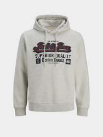 Худи JACK & JONES модель 12279649_White Melange Фото