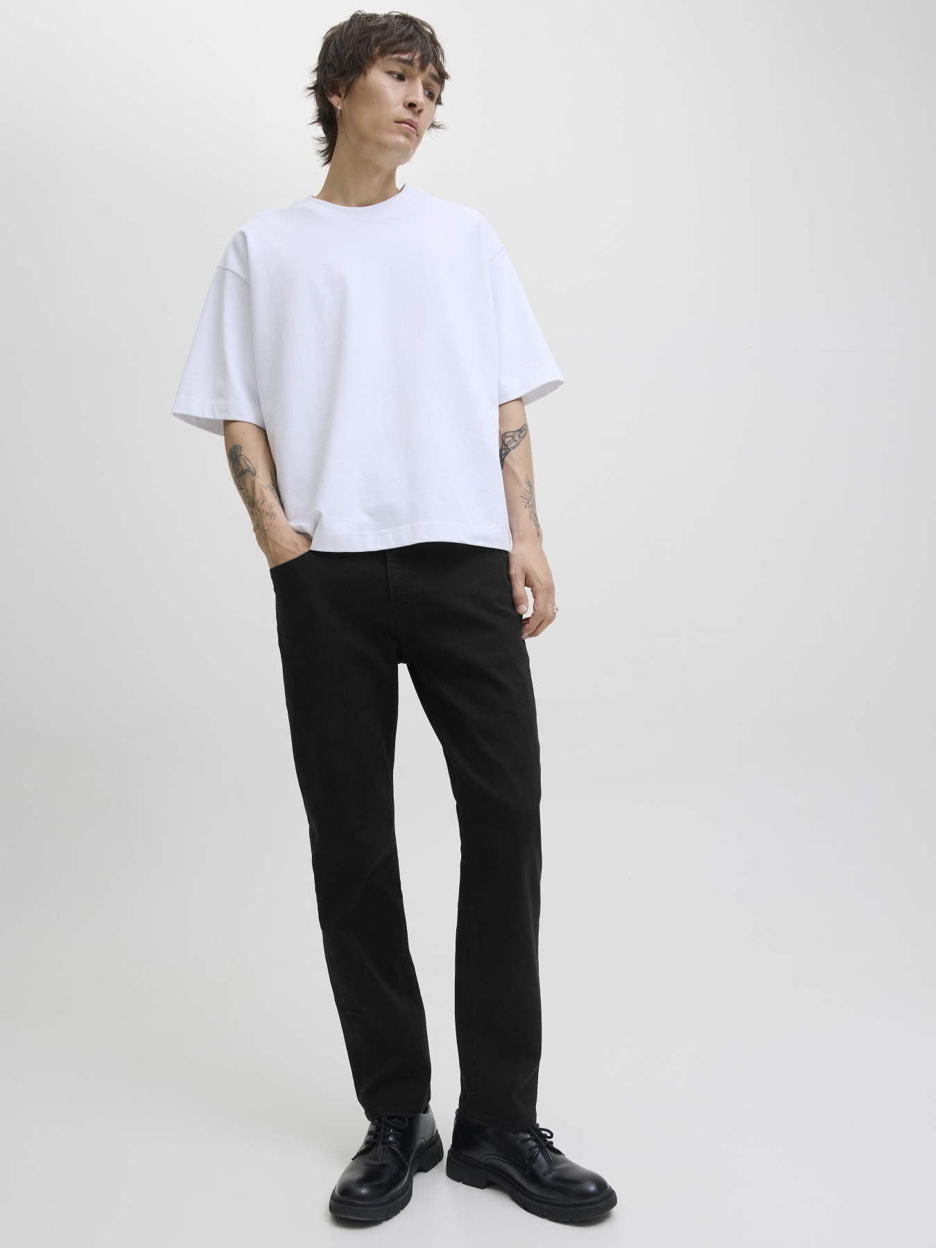 Зауженные джинсы JACK & JONES модель 12282670_Black Denim Фото