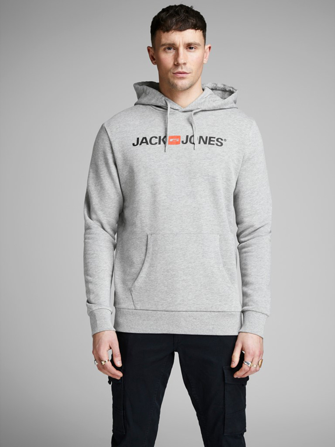 Худі JACK & JONES модель 12137054_Light Grey Melange Фото