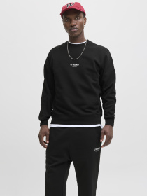 Худі та світшоти JACK & JONES SOHO SWEAT CREW NECK модель 12278791_Black Фото