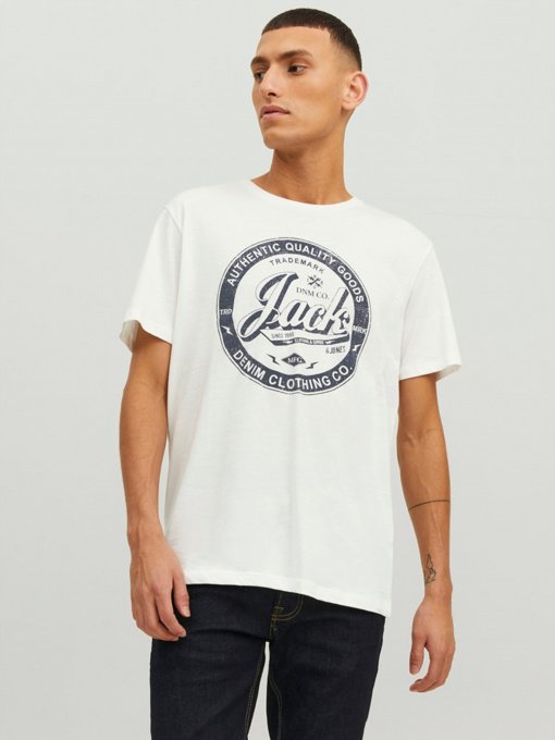 Футболка JACK & JONES модель 12210949_Cloud Dancer Фото