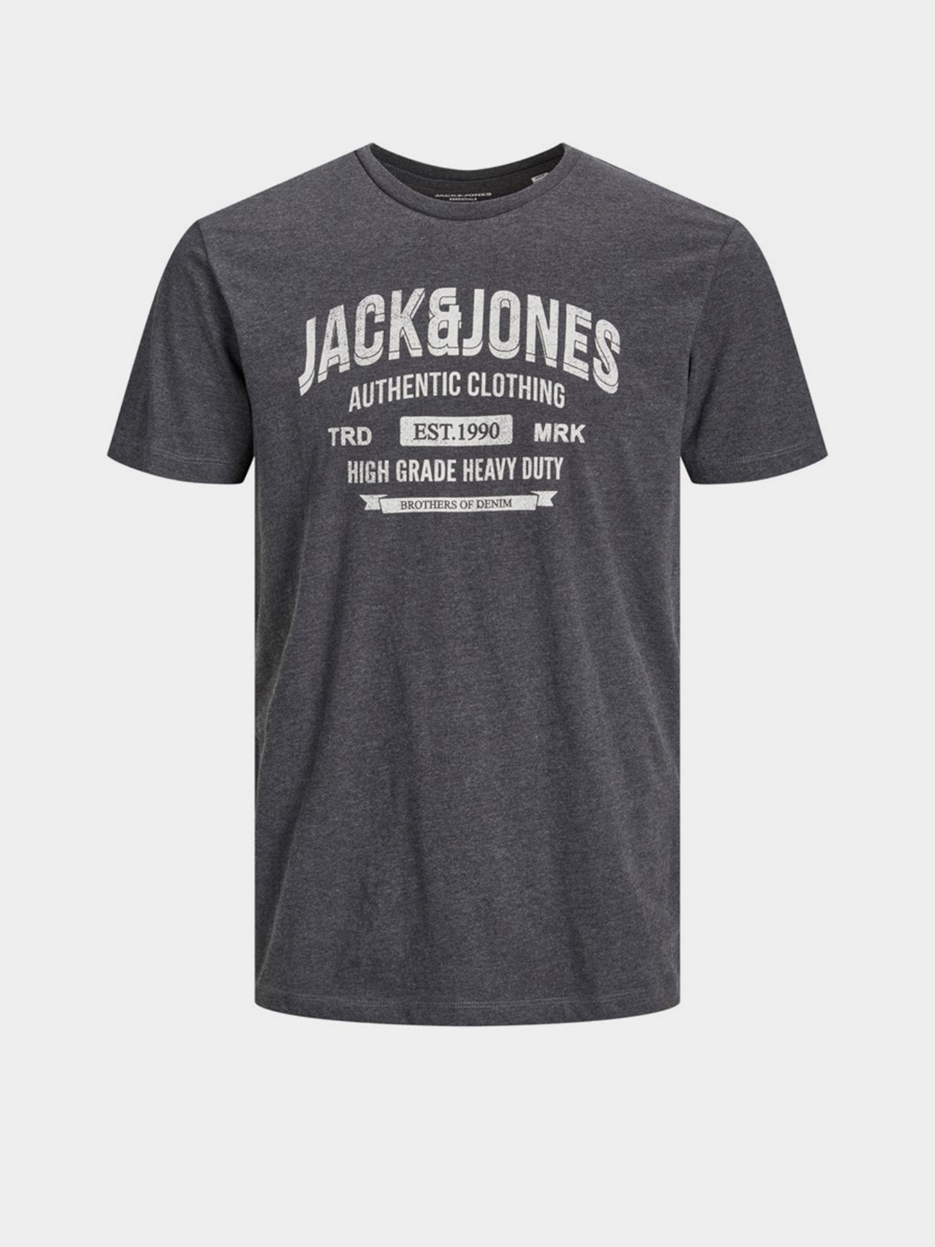 Футболка JACK & JONES модель 12210949_Dark Grey Melange Футболка JACK & JONES модель 12210949_Dark Grey Melange Фото