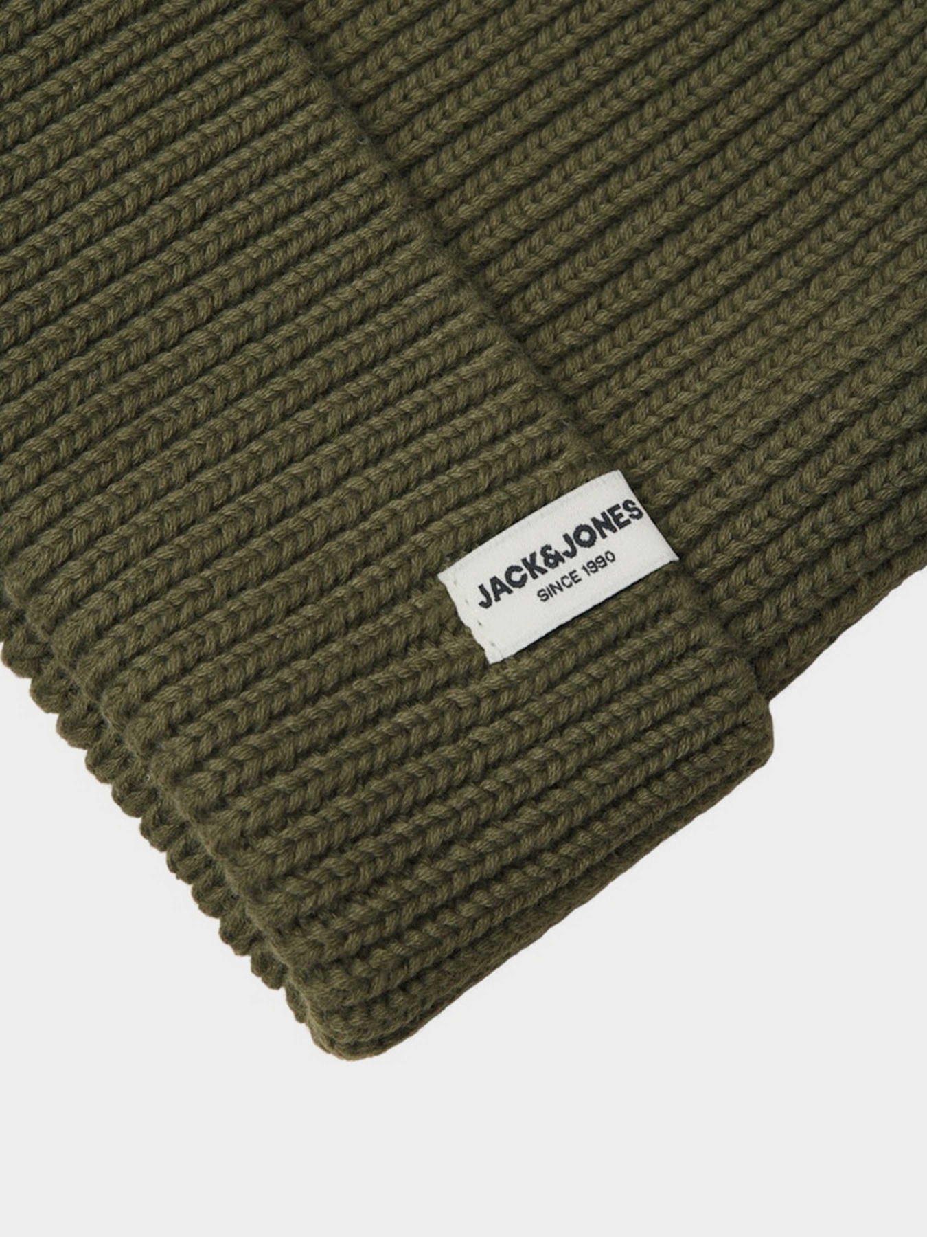 Шапка JACK & JONES модель 12193386_Olive Night Шапка JACK & JONES модель 12193386_Olive Night Фото