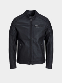 Демисезонная куртка JACK & JONES модель 12147218_Black PU Фото