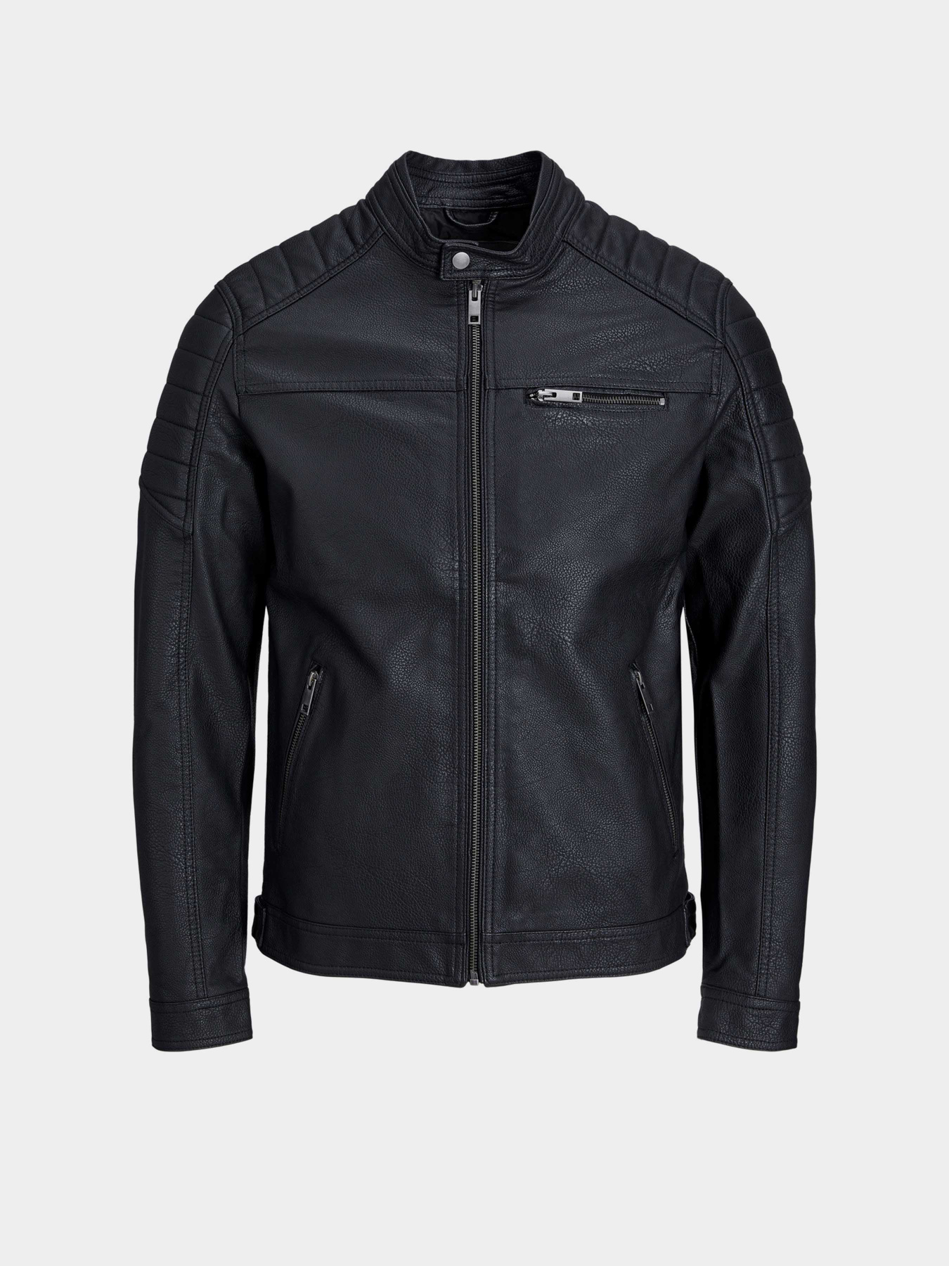 Демисезонная куртка JACK & JONES модель 12147218_Black PU Фото