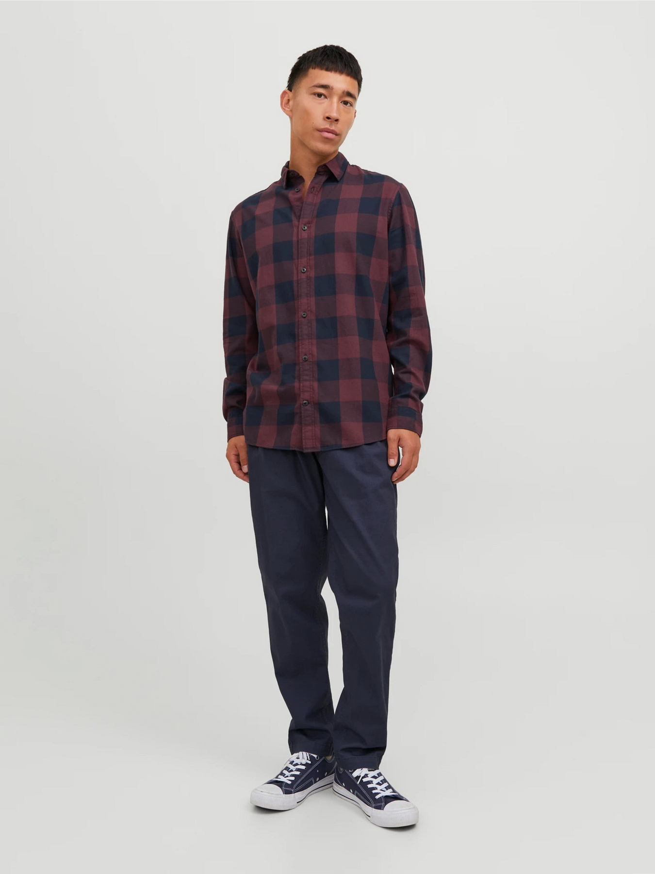 Сорочки JACK & JONES GINGHAM TWILL SHIRT модель 12181602_Port Royale SLIM FIT Сорочки JACK & JONES GINGHAM TWILL SHIRT модель 12181602_Port Royale SLIM FIT Фото