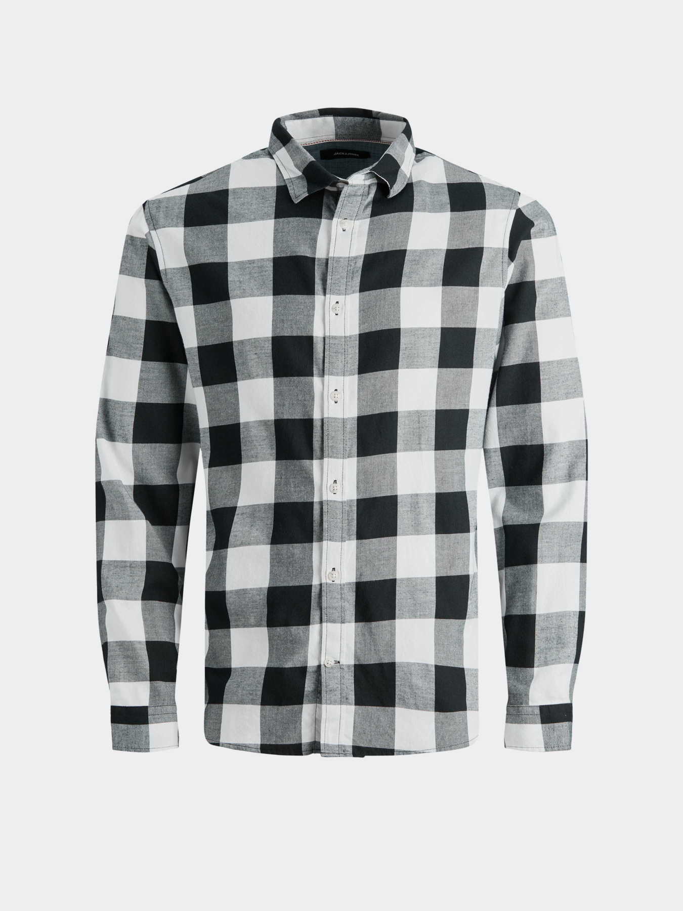 Рубашка в клетку JACK & JONES модель 12181602_Whisper White SLIM FIT Фото