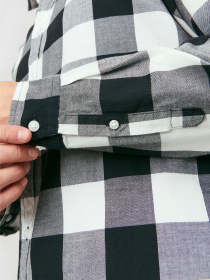 Рубашка в клетку JACK & JONES модель 12181602_Whisper White SLIM FIT Фото