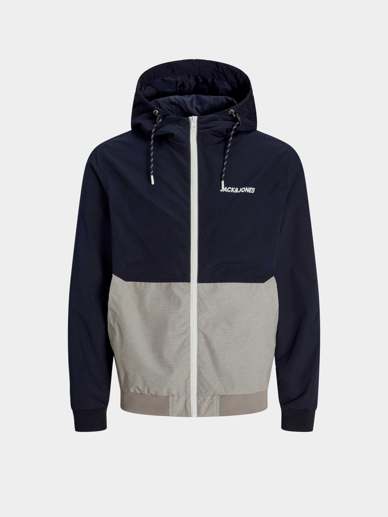 Бомбер JACK & JONES модель 12200208_Sky Captain WHITE/LIGHT GR Фото