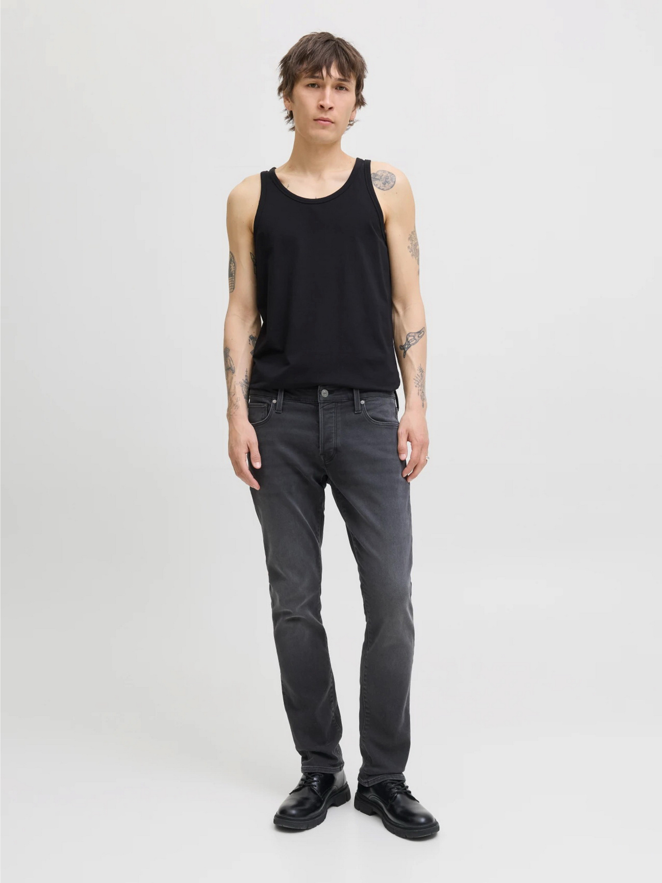 Зауженные джинсы JACK & JONES модель 12278115_Black Denim Зауженные джинсы JACK & JONES модель 12278115_Black Denim Фото