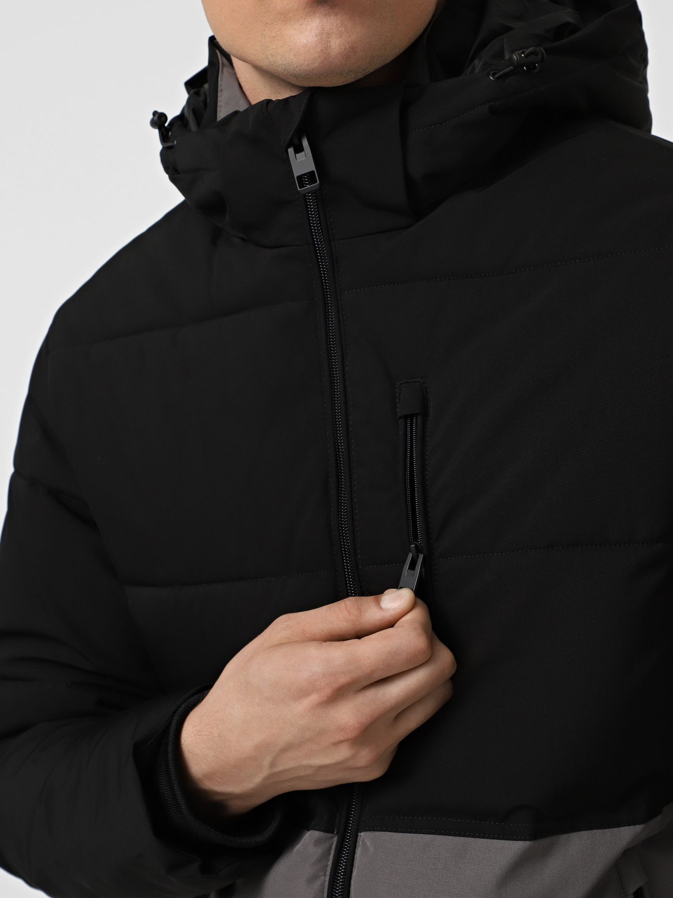 Демисезонная куртка JACK & JONES модель 12278792_Castlerock BLACK BLOCKING Демисезонная куртка JACK & JONES модель 12278792_Castlerock BLACK BLOCKING Фото